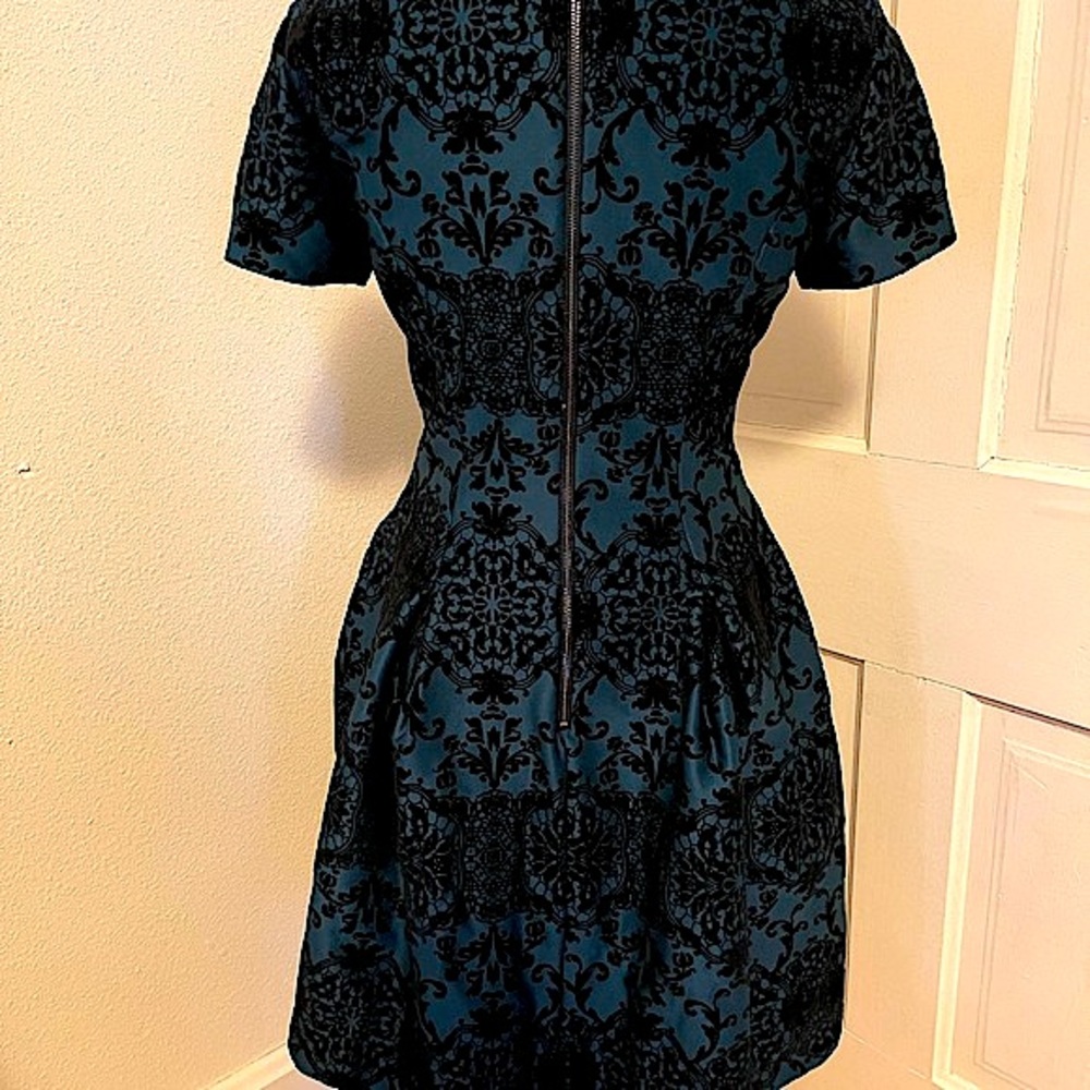 Vince Camuto Embroidered Dress in Black/Blue - Picture 5 of 8